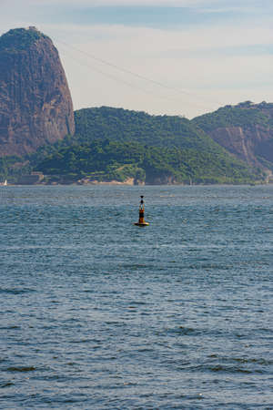 Rio de Janeiro, Brazil - CIRCA 2021: Photo of Sugarloaf Mountain, Sugarloaf Mountain, with Guanabara Bay during the dayのeditorial素材