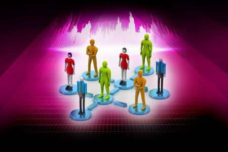 3d persons in social network  3d image の写真素材