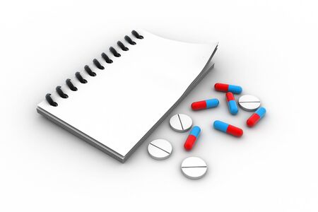   Pharmacist prescription with pills  の写真素材