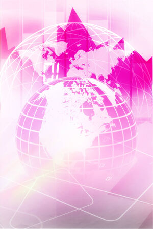 Internet Concept of global businessの写真素材