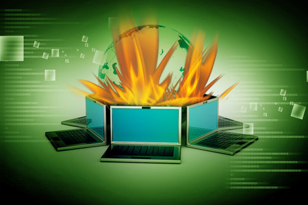 laptop computers around a world