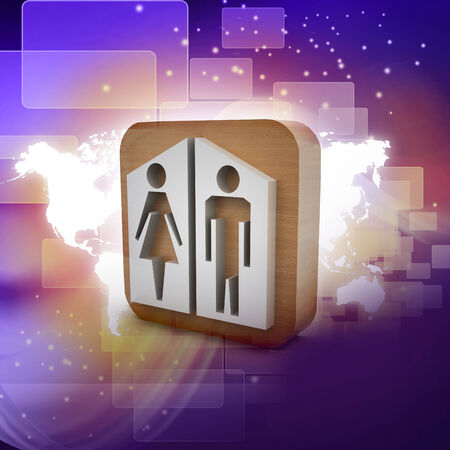 man and woman iconsの写真素材