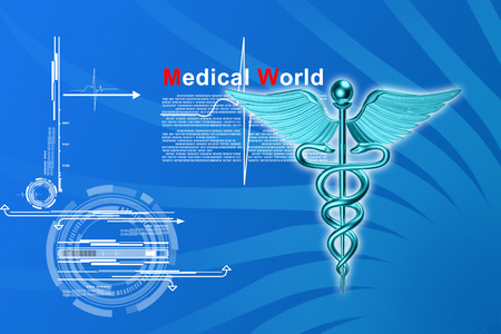 3d medical on a colour backgroundの写真素材