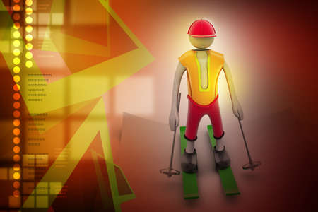 Ice scatting 3d manの写真素材