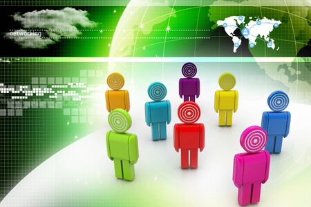 3d targeted peopleの写真素材