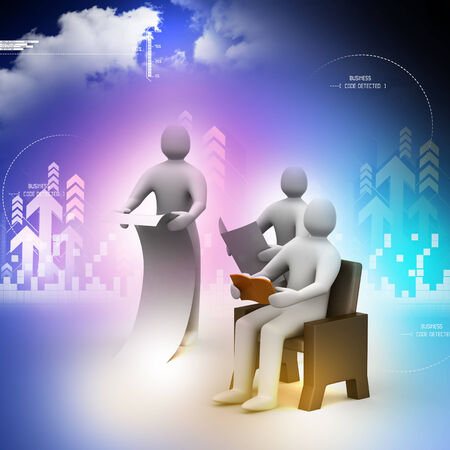 3d people readingの写真素材