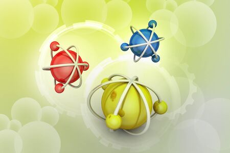 Model of atomの写真素材