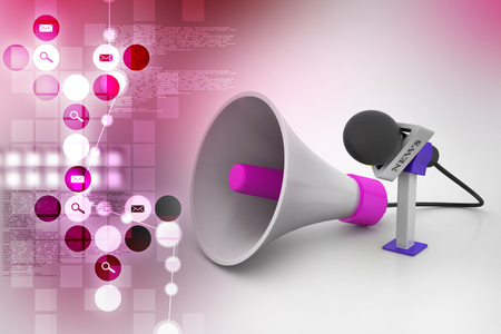 Microphone with loudspeakerの写真素材
