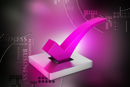 check mark in  squareの写真素材