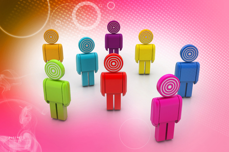 3d colour peopleの写真素材