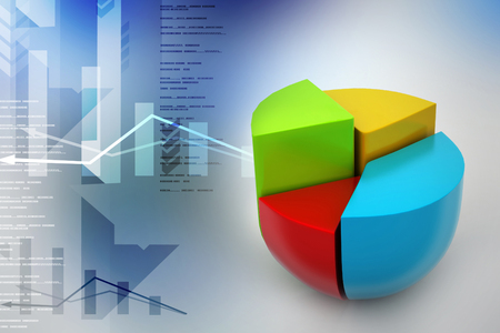 Pie chart, financial conceptの写真素材