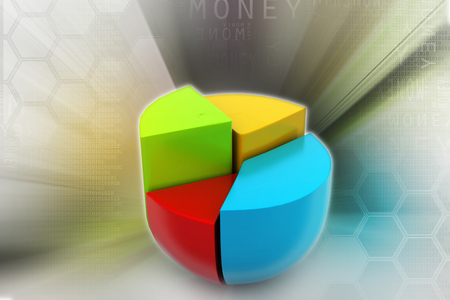 Pie chart, financial conceptの写真素材