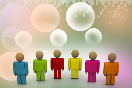 3d colour peopleの写真素材