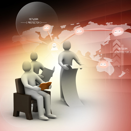 3d people readingの写真素材