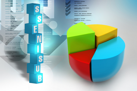 Pie chart, financial conceptの写真素材