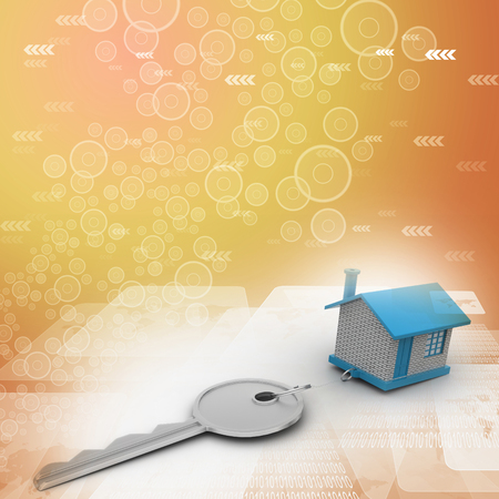 Home and key, house for rent conceptの写真素材