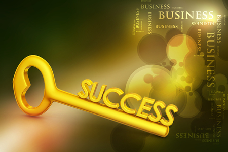 golden Key to successの写真素材