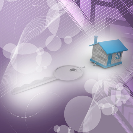Home and key, house for rent conceptの写真素材