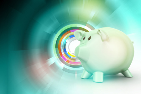 pink piggy bank, investment conceptの写真素材
