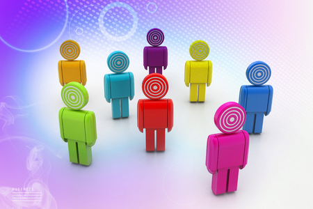 3d colour peopleの写真素材