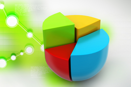 Pie chart, financial conceptの写真素材