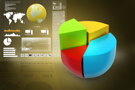 Pie chart, financial conceptの写真素材