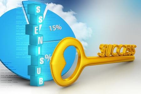 golden Key to successの写真素材