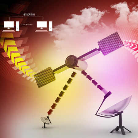 satellite dish antennasの写真素材