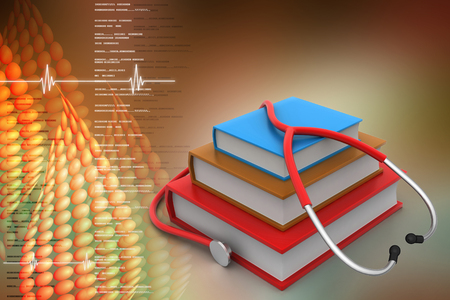Medical text booksの写真素材