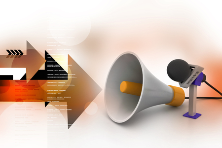 Microphone with loudspeakerの写真素材