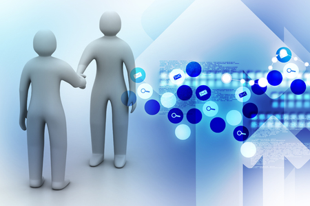 3d people - men, person talkingの写真素材