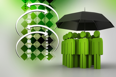 business people under an umbrellaの写真素材