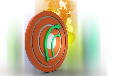 Growing arrow in target signの写真素材