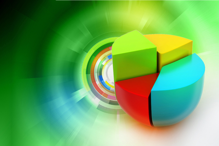 Pie chart, financial conceptの写真素材