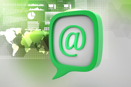 E mail icon in speech bubbleの写真素材