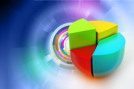 Pie chart, financial conceptの写真素材
