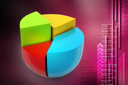 Pie chart, financial conceptの写真素材