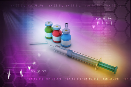 Ampoules and Syringe for Injectionの写真素材