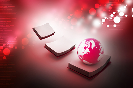 Globe and white paperの写真素材