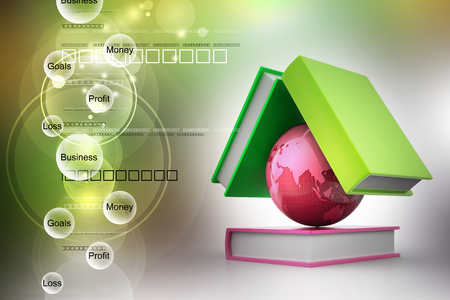 Globe and bookの写真素材