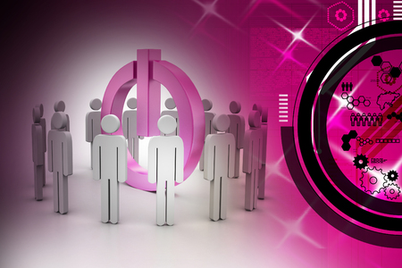 3d small people. Social network conceptの写真素材