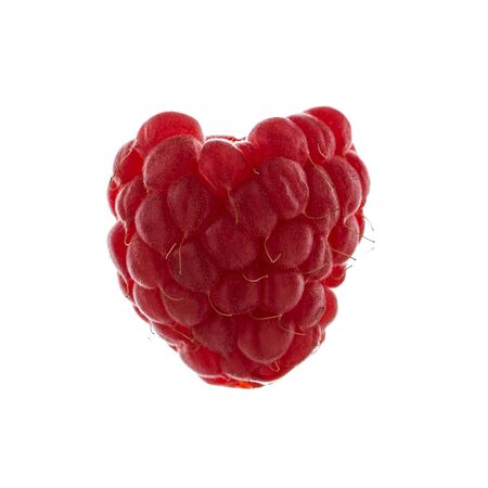 Juicy raspberry isolated on white