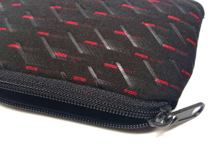 photo of a black wallet on a white backgroundの写真素材