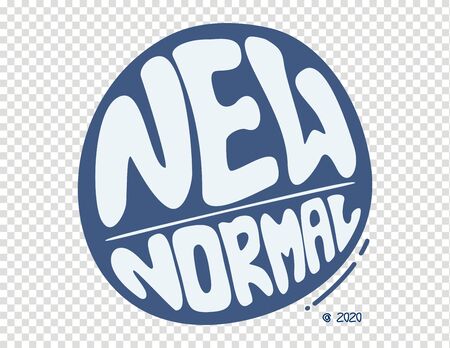 new normal tagline typography vector illustrationsのイラスト素材