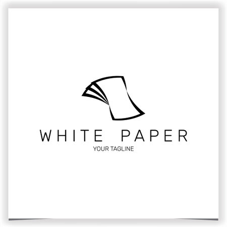 white paper logo premium elegant template vector eps 10のイラスト素材
