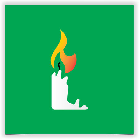 candle logo creative premium elegant template vector eps 10のイラスト素材