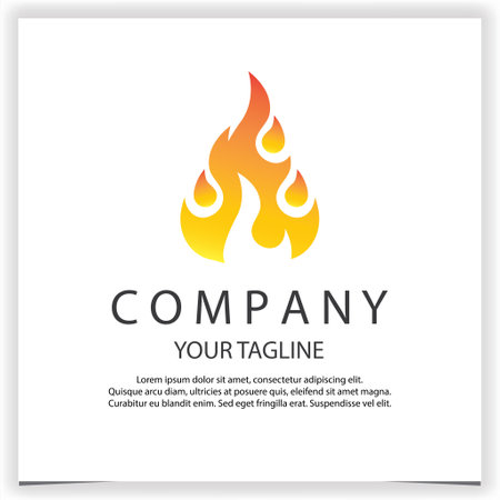using the concept of a flame logo creative premium elegant template vector eps 10のイラスト素材