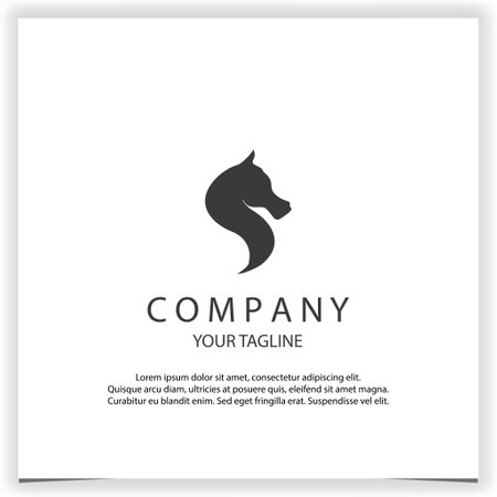 using the concept of a horse's head logo creative premium elegant template vector eps 10のイラスト素材