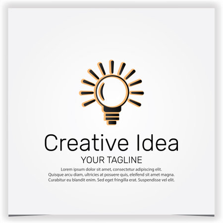 modern light bulb logo design creative premium elegant template vector eps 10のイラスト素材