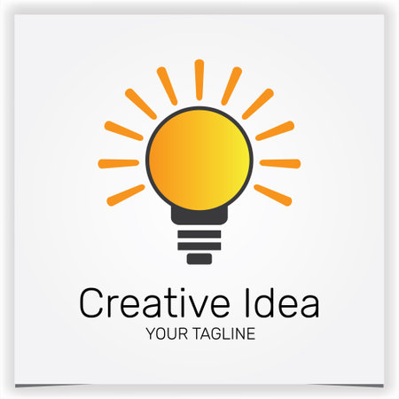 modern light bulb logo design creative premium elegant template vector eps 10のイラスト素材